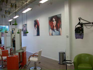 Hair Salon Build Out Interior remodel converting vacant space into upscale hair salon.