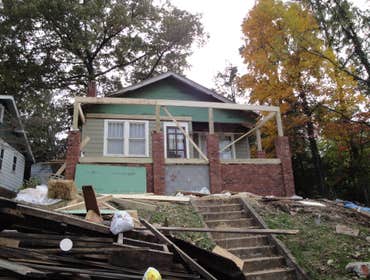 Kenillworth A front porch restoration after a100 year old oak tree fell
