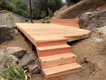 Calabasas New redwood deck for the Salvation Army camp in Calabasas