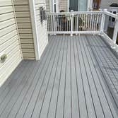 NEW BUILD: TREX COMPOSITE DECK New Composite Deck Build: Trex Composite Decking and White Vinyl Railing