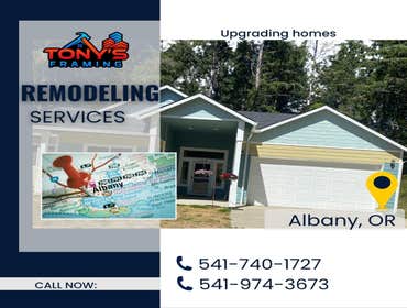 Remodeling Services ? Transform your space with Tony’s Framing LLC!
Full-service home remodeling in Albany, OR ?
? antoniocrtez82@gmail.com
? 541-974-3