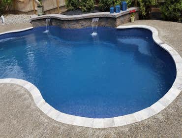 16 Robinhood Dr. Medford, N.J.08055 Installed Viking Figi Pool w/Travertine pool deck