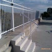 Seascape Condos Jax Beach New white aluminum fencing with custom fabricated handrails