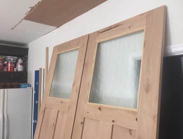 Our Work We take pride in our pieces, whether they are a barn door made of knotty alder wood, or a custom closet that will increase the value of your h