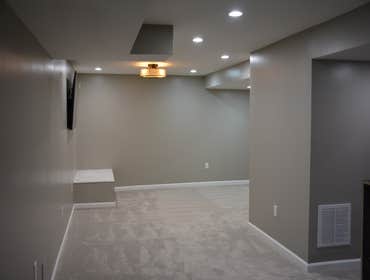 Photos by Ameripro Remodeling, LLC #14 Finishing basement project with rec room