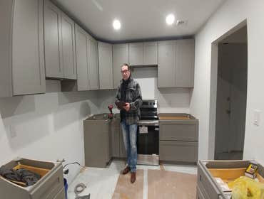 Photos by Pascal's Handyman Services, Design by Pal #10 Opened 2 walls, sound proof walls, new ceramic tiles, new kitchen and appliances.