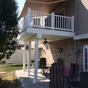 Azek deck with Dekdrain system