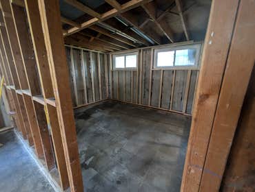 Basement framing Simple framing of a basement
