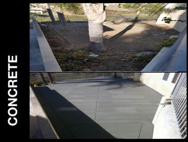 Backyard concrete