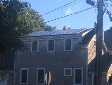 Photos by Plymouth Solar Energy #1 Ground Mounted hillside array