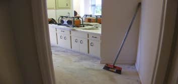 Remove tile flooring