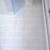 Bathroom floor These are before and after photos of a bathroom floor we color sealed