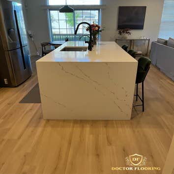 Vinyl installation- Luxury vinyl flooring Luxury vinyl flooring installed with quarter rounders.