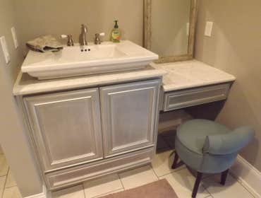 Her wish: Silver leaf vanity!