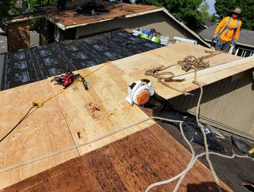 Commercial Shingle Roof in Progress
