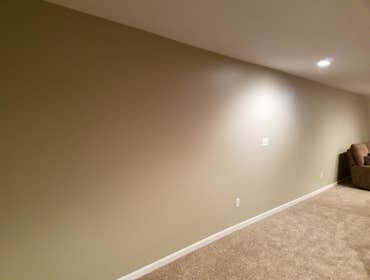 Paint and drywall Muirfield basement project.