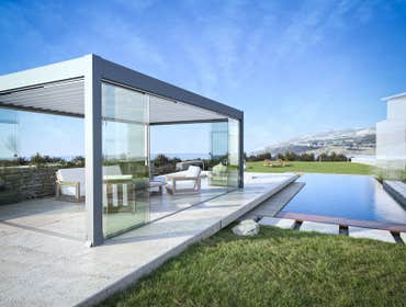 Louvered roof