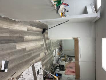 Photos by F Squared LLC #1 Renovated Beauty Salon
Demolition, framing, electrical, plumbing, drywall, paint, trim and flooring, also set up styling st