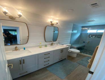 Complete bathroom & Office remodeing This remodel was done on a bathroom the needed updating. Our client had his dream bathroom designed and picked out