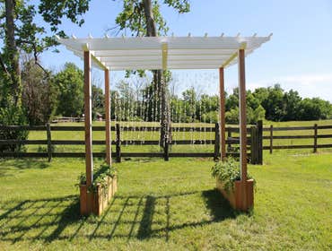 Pergola with Planters for Wedding