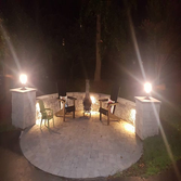 Paver Patio with Lighting