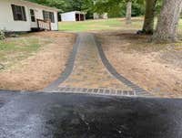 Paver walkway from drive to front door
