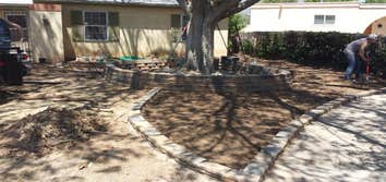 Installing retaining bricks