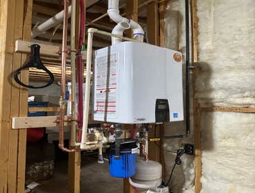 Photos by Azerplumb.LLC #3 Install tankless water heater for residential home