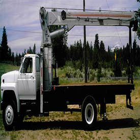 Bend Boom Truck general pics Our truck and our logo, Bend Boom Truck crane services.