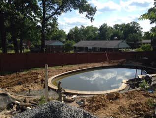 Outdoor pool installation