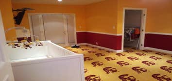 Beverly Hills Baby Room/Nursery This is a beautiful room addition to a 1927 home in Beverly Hills to true USC Trojan fans! A 13' x 7' patio was enclose