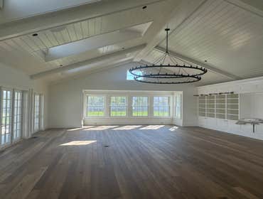 Custom shiplap ceiling painting