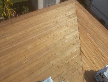 clean roof surface