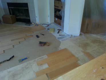 Hardwood floor installation