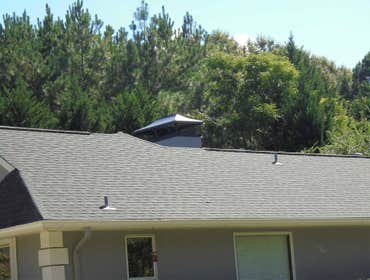 Chimney cap installed