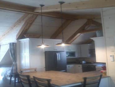 Log Home Carpentry and Restoration Along with window installation, insulation, and weatherization. Bathroom and kitchen remodels and
Custom built deck