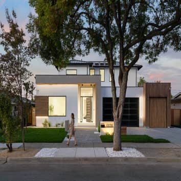 Modern luxury custom home exterior built by Ritz Builders in Cupertino, California