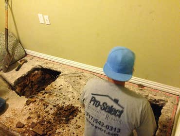 Interior Piers being dug