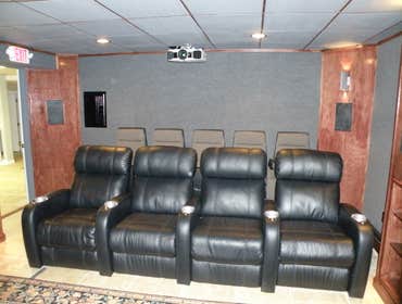 Photos from Vh improvement inc transforms a room in the basement into a media room
