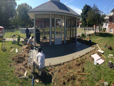 New concrete slab