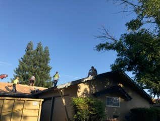 Roof before and after. Tore off 2 levels of wood shake shingles. Repaired all dry rot. Re-roofed with 30 year roof.