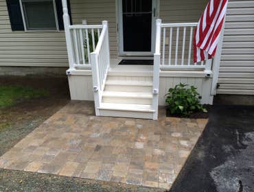 Deck and paver patio