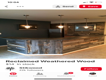 Barn wood Bar wrap