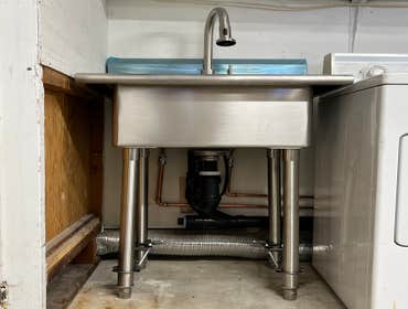 Utility sink installation