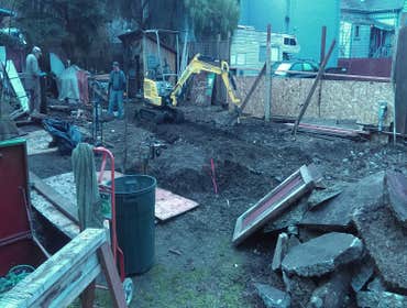 Fort Awesome monolythic slab pour