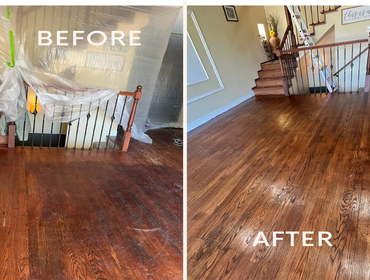 Hardwood floor refinishing