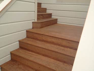 custom iron wood entry steps