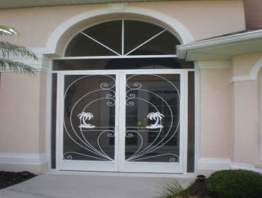 Decorative Screen Entryway Front screen enclosure is great for letting light and breeze in your home but keeping the bugs out. There are many designs a