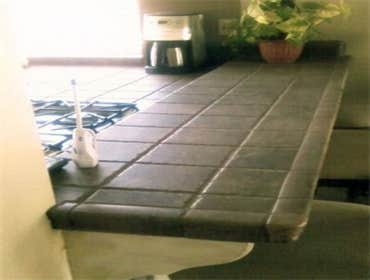 Tile Counter Top w Custom Raised Bar