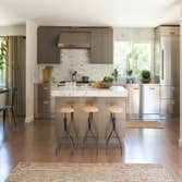 Eliseo We mixed modern design with rustic furnishings for a classic family home. She's a little bit country and he's a little bit rock and roll. We com